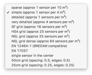 DL-Light sketchup daylighting extension sensors grids detail select