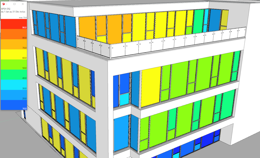 DL-Light extension sketchup APSH SketchUp result imported -
            automatic palette
