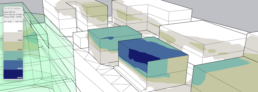 DL-Light extension sketchup expo diff results