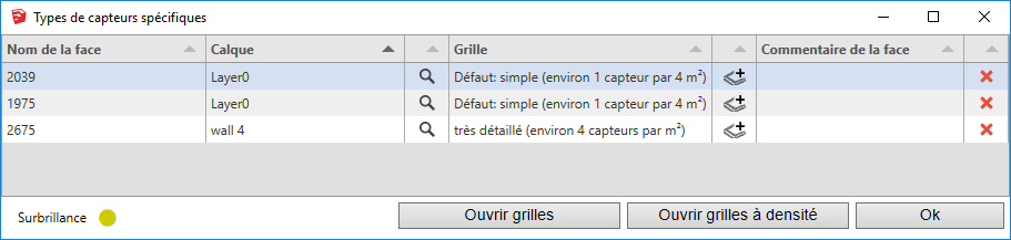 DL-Light extension sketchup sensors grid selection specif fr