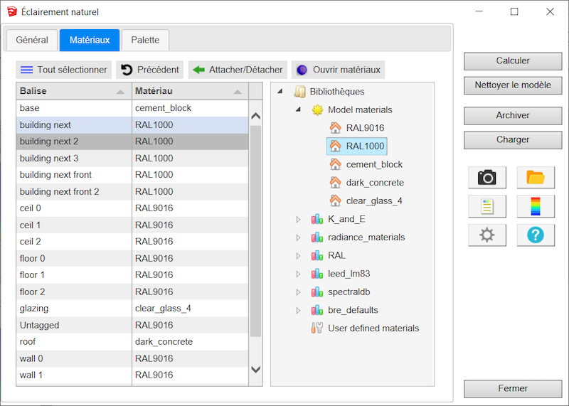 DL-Light extension Lux Materials tab