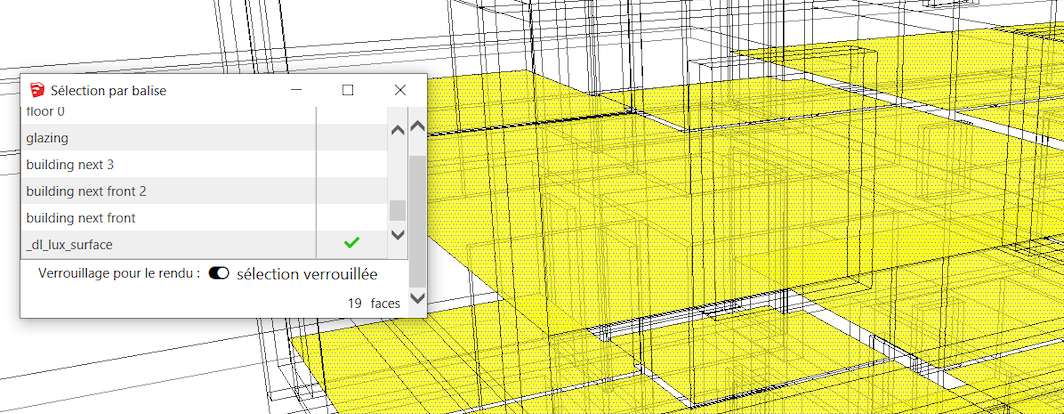 DL-Light extension Lux SketchUp selection