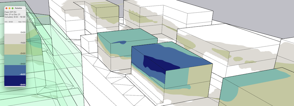 DL-Light extension sketchup expo diff results