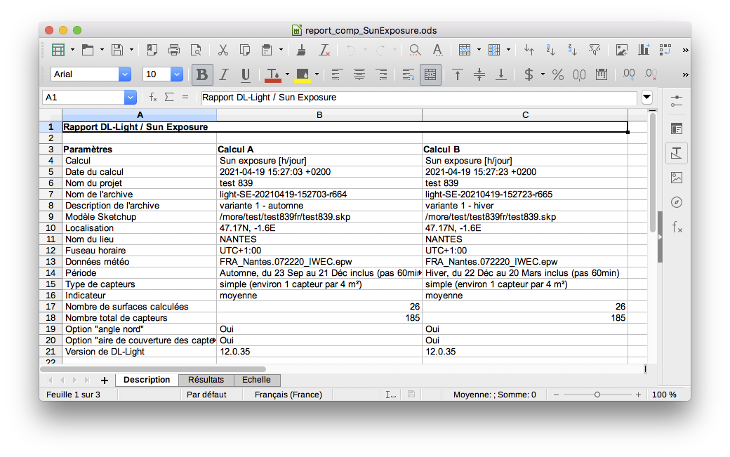 DL-Light comparison spreadsheet - description