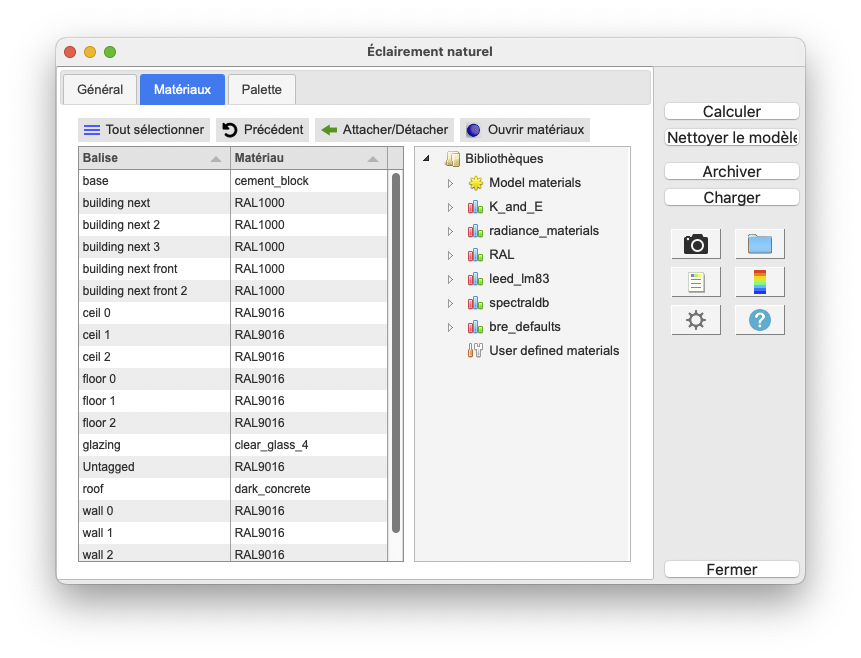 DL-Light extension Lux Materials tab