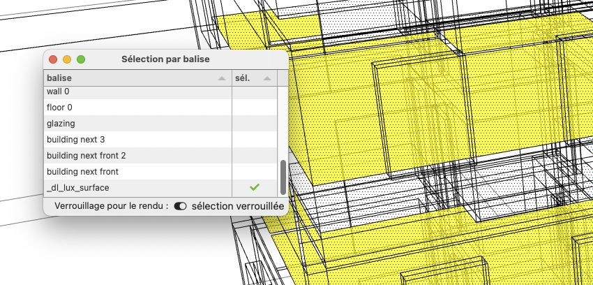 DL-Light extension Lux SketchUp selection